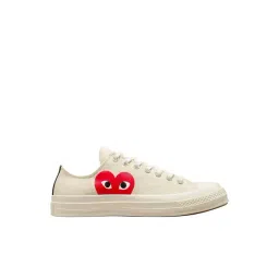 Converse Unisex Comme DES Garcons Play Chuck 70 Low Top Beige Sneakers