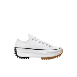 Converse Unisex Run Star Hike Canvas Platform Low Top White Sneakers