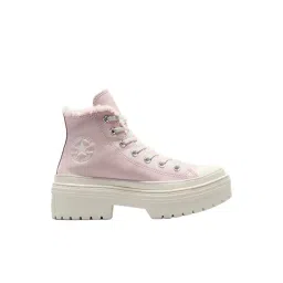 Converse Women's Chuck Taylor All Star Lugged Heel Sherpa High Top Pink Sneakers