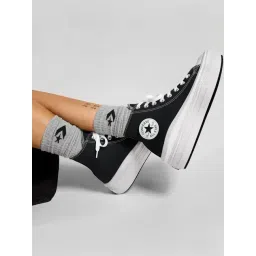 Converse Women's CTAS PLATFORM Black Sneakers