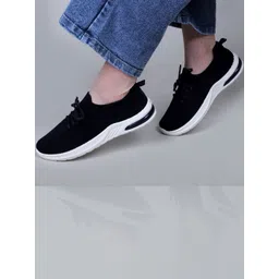 CORDMANS Women Textured Lightweight Lace-Up Mesh Sneakers