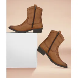 Cow Boy High Ankle Boots For Men