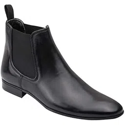 Crawford Mens Leather Black Boot
