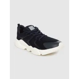 Crew STREET Men Navy Blue Woven Design Sneakers