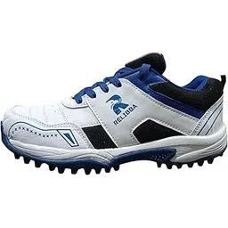 Cricket Shoes for Mens White/Blue (R-586)
