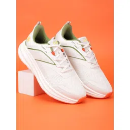 CULT Men'S Leap Running Shoes - Off White/Olive/Yellow