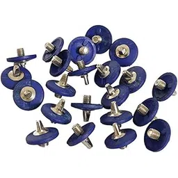 CW Cricket Shoe Spikes Pack of 22pcs Replaceable Nails Blue with Key 6mm Easy to Fix Unisex for Sports Shoes