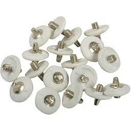 CW Cricket Spikes Pack of 20Pcs White for Sports Shoes Easy Replaceable Nails with Key