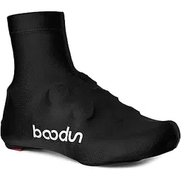 Cycling Shoes Cover Dus roof Zippered Overshoes Easy Wear on Take Off for Men Women Road Mountain Bike Booties (BlackL) -Layfoo