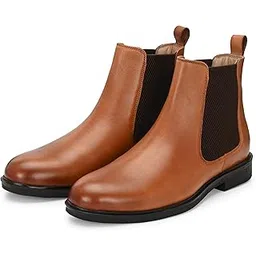 Daniele – Light Tan Full‑Grain Leather Chelsea Boots for Men | Handmade Casual Leather Boots | Black TPR Sole | Slip‑On Daily Wear Shoes