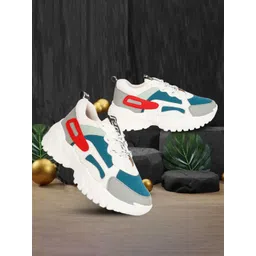 DEAS Women Colourblocked Lightweight Comfort Insole Contrast Sole Sneakers