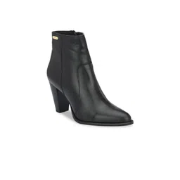 Delize Black Party Block Heeled Boots