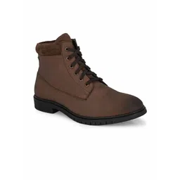 Delize Men Brown Solid Regular Boots