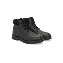 Delize Men Leather High Top Lace Up Regular Boots
