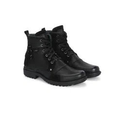 Delize Men Mid Top Lace Up Leather Regular Boots