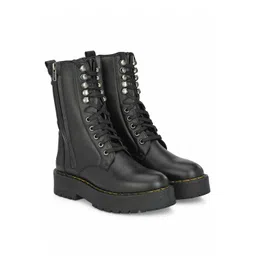 Delize Women Black Flat Boots