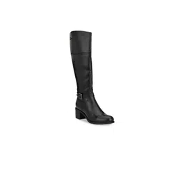 Delize Women Black Solid Heeled Boots