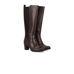 Delize Women Block-Heeled Chelsea Knee High Boots
