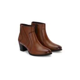 Delize Women Block Heeled Mid-Top Regular Boots