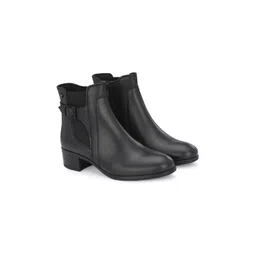 Delize Women Buckled Mid-Top Chelsea Boots