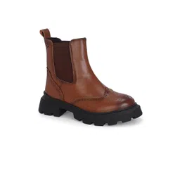 Delize Women Casual Block-Heeled Chelsea Boots and TPR Outsole.