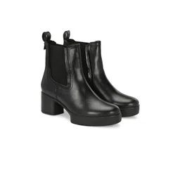 Delize Women Casual Block-Heeled Chelsea Boots