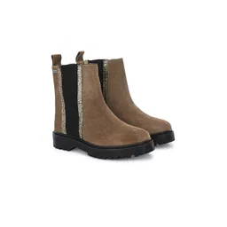 Delize Women Colourblocked Leather Chelsea Boots