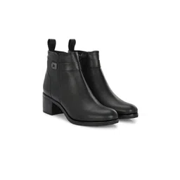 Delize Women High Top Block Heeled Zip Up Chelsea Boots