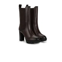 Delize Women Round toe Mid Length Chelsea Boots