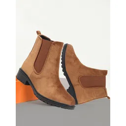 Denill Women Round Toe Chelsea Boots