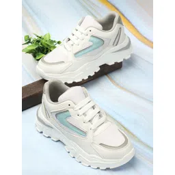 Denill Women Textured Lace-Up Sneakers