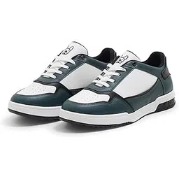 Dogs M51 Street Classic Sneakers for Men | White & Green Lace-Up Casual Shoes | 5-Layer Ergonomic Insole | Bold & Sporty Everyday Footwear for Urban, Travel & Daily Use