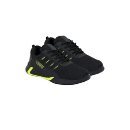 DRACKFOOT Men Black Mesh Running Non-Marking Shoes