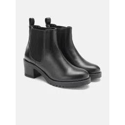 DressBerry Women Block Heel Chelsea Boots