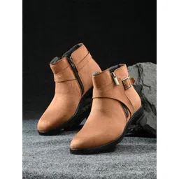 DressBerry Women Casual Block-Heeled Chelsea Boots