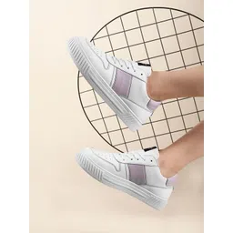 DressBerry Women Purple Round Toe Sneakers