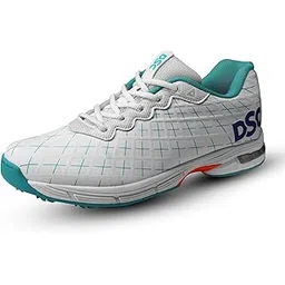 DSC Biffer 22 Cricket Shoes for Mens | EVA Sockliner | Contemporary Design | TPU Shank | Suspension System, 6 UK, Cyan