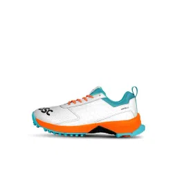 DSC Men's Jaffa 22 White & Orange Cricket Shoes