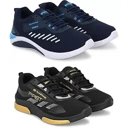 Dual Pair Running Shoes for Men – Stylish Sports Combo Pack Multi