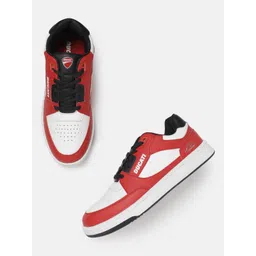 Ducati Men Colourblocked Sneakers With Perforated Detail