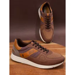 Duke Men Brown Colourblocked Sneakers
