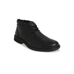 ECCO Men Turn Black Leather Regular Ankle Boots
