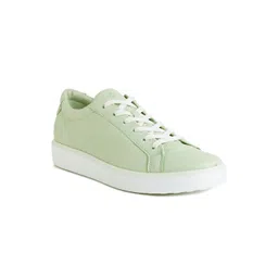 ECCO Women Contrast Sole Leather Sneakers