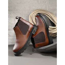 Eego Italy Men Block-Heeled Chelsea Boots