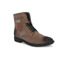 Eego Italy Men Embroidered High-Top Regular Boots