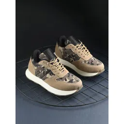 Eego Italy Men Printed Lace-Ups Retro Chunky Sneakers