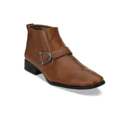 Eego Italy Men Tan Ankle Length Boots