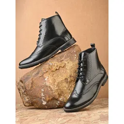 El Paso Men Black Faux Leather Premium Lightweight Comfort Shoes