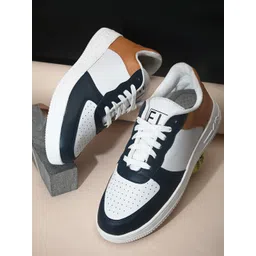 El Paso Men Blue Colourblocked Sneakers