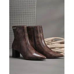 El Paso Women Brown Faux Leather Casual Chelsea Boots Boots For Women